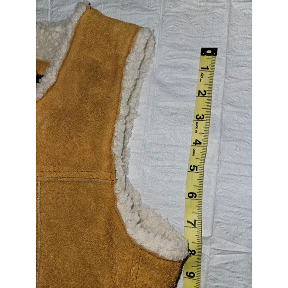 Vintage Unisex Kids Brown Leather Vest Size M (Made in Mexico) - Picture 11 of 11